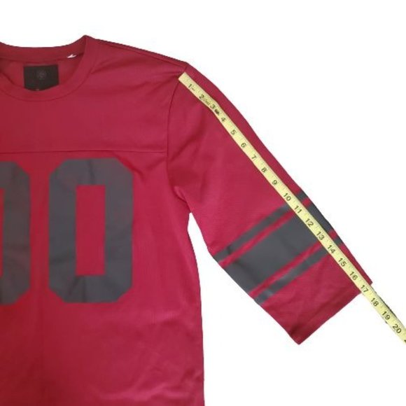 On the Byas Red and Gray Men's Jersey - Picture 8 of 9